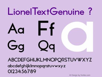 LionelTextGenuine 001.000;com.myfonts.easy.fontdiner.lionel-text-genuine.genuine.wfkit2.version.3uCJ图片样张