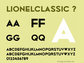 LionelClassic 001.001;com.myfonts.easy.fontdiner.lionel-classic.classic.wfkit2.version.3uFZ Font Sample