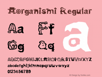 Morganismi Version 1.00 November 6, 2009, initial release Font Sample