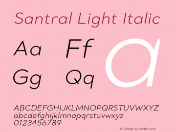 Santral LightItalic Version 1.001图片样张