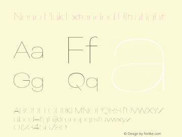 Neue Plak Extended UltraLight Version 1.00, build 9, s3 Font Sample