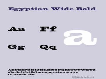 EgyptianWide-Bold Version 1.0 | wf-rip图片样张