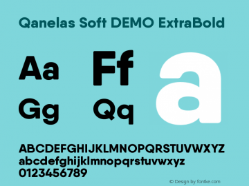 QanelasSoftDEMO-ExtraBold Version 1.000;PS 001.000;hotconv 1.0.88;makeotf.lib2.5.64775 Font Sample