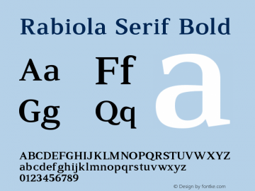 RabiolaSerif 1.000 Font Sample