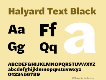 HalyardText Black Version 1.001图片样张