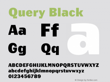 Query Black Version 1.00;July 11, 2018;FontCreator 11.5.0.2427 64-bit Font Sample