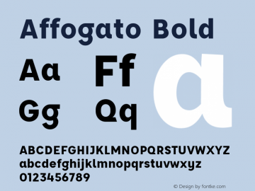 Affogato-Bold Version 1.004图片样张