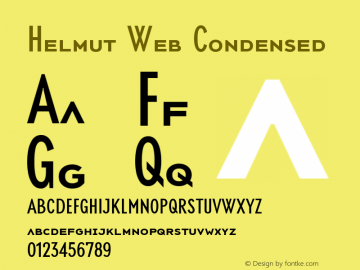 Helmut Web Condensed Version 1.001;PS 1.1;hotconv 1.0.88;makeotf.lib2.5.647800; ttfautohint (v1.3.34-f4db)图片样张