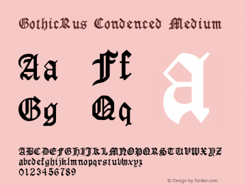 GothicRus Condenced 001.001图片样张