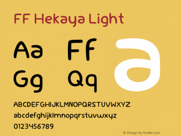 FFHekaya-Light Version 1.000;PS 001.000;hotconv 1.0.88;makeotf.lib2.5.64775 Font Sample