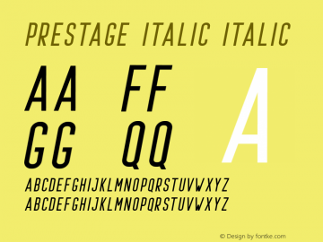 Prestage Italic Italic Version 1.000图片样张