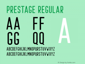 Prestage Version 1.000 Font Sample