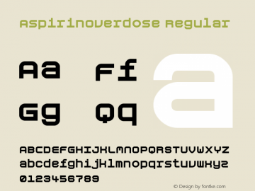AspirinOverdose Macromedia Fontographer 4.1 3/27/2002 Font Sample