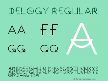 Delogy Regular Version 1.00 2018 Font Sample