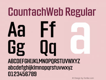 CountachWeb Regular Version 1.002;PS 1.2;hotconv 1.0.72;makeotf.lib2.5.5900; ttfautohint (v1.3.34-f4db) Font Sample