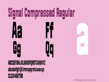 Signal Compressed Version 1.002;PS 1.2;hotconv 1.0.88;makeotf.lib2.5.647800图片样张