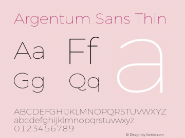 Argentum Sans Thin Version 1.000; ttfautohint (v1.5.65-e2d9)图片样张