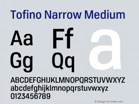 Tofino Narrow Medium Version 3.000;PS 003.000;hotconv 1.0.88;makeotf.lib2.5.64775图片样张