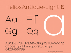 ☞Helios Antique Light Version 1.000;PS 001.000;hotconv 1.0.88;makeotf.lib2.5.64775;com.myfonts.easy.without-foundry.helios-antique.antique-light.wfkit2.version.51Az图片样张