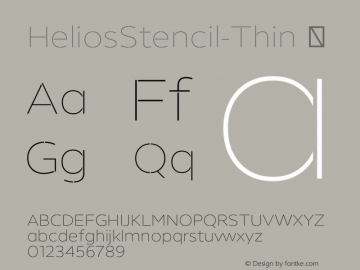 ☞Helios Stencil Thin Version 1.000;PS 001.000;hotconv 1.0.88;makeotf.lib2.5.64775;com.myfonts.easy.without-foundry.helios-antique.stencil-thin.wfkit2.version.51AF图片样张