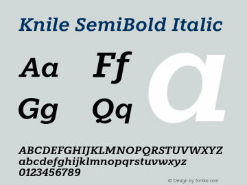 Knile-SemiBoldItalic Version 1.0 | Demo图片样张