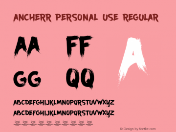 Ancherr Personal Use Regular Version 1.000图片样张