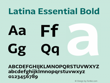 Latina Essential Bold Version 0.022;PS 000.022;hotconv 1.0.88;makeotf.lib2.5.64775图片样张