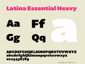 Latina Essential Heavy Version 0.022;PS 000.022;hotconv 1.0.88;makeotf.lib2.5.64775图片样张