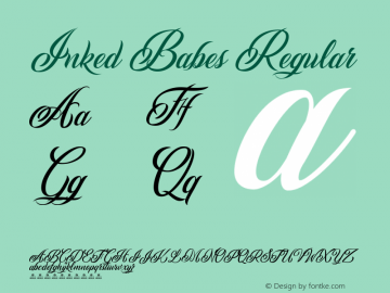 Inked Babes Version 1.000 Font Sample