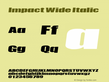 free impact italic font