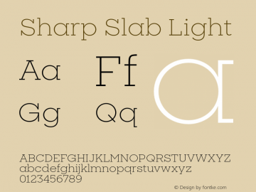 SharpSlab-Light Version 1.0 | wf-rip DC20180505 Font Sample