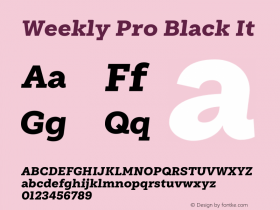 Weekly Pro Black It Version 1.000;PS 001.000;hotconv 1.0.88;makeotf.lib2.5.64775图片样张