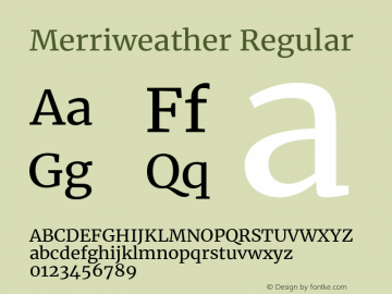 Merriweather Regular Version 2.002;PS 002.002;hotconv 1.0.88;makeotf.lib2.5.64775 Font Sample