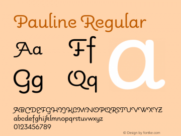 Pauline-Reg Version 2.0 | wf-rip DC20170825 Font Sample