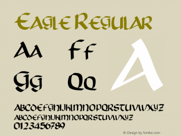Eagle Regular Altsys Metamorphosis:11/13/94 Font Sample