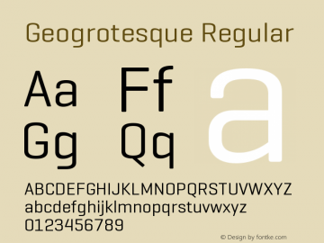 Geogrotesque-Regular Version 2.001 Font Sample
