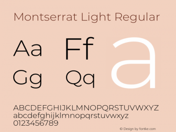 Montserrat Light Version 7.200图片样张