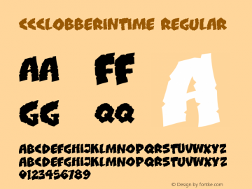 CCClobberinTime-Crunchy 001.000 Font Sample