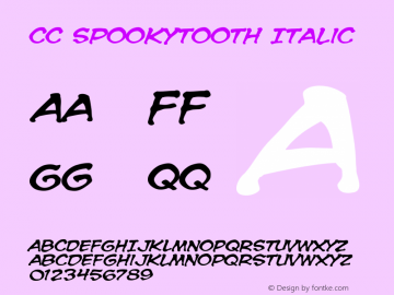 CCSpookytoothItalic 001.000图片样张