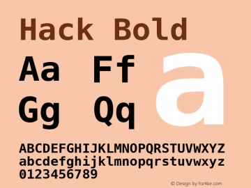 Hack Bold 1.0.0 Font Sample