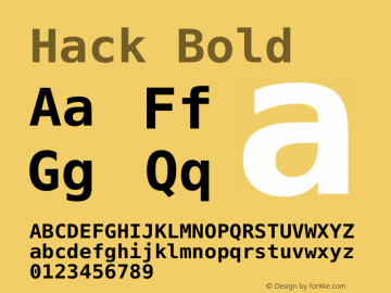 Hack Bold 1.0.1 Font Sample