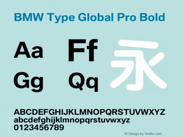 BMW Type Global Pro Bold Version 2.20图片样张