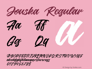 Jouska-Regular 1.000 Font Sample