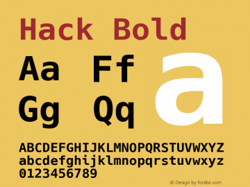 Hack Bold 1.3 Font Sample