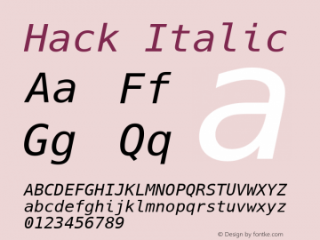 Hack Italic 1.3图片样张