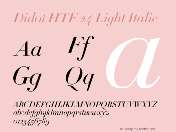 DidotHTF-24LightItalic 001.000图片样张