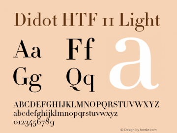 DidotHTF-11Light 001.000 Font Sample