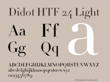 DidotHTF-24Light 001.000 Font Sample