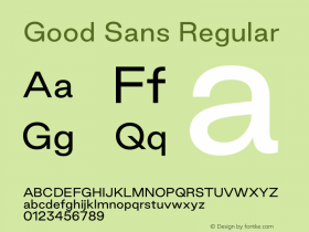 Good Sans Regular Version 1.000图片样张