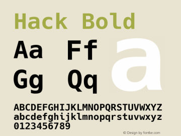 Hack Bold Version 2.013 Font Sample